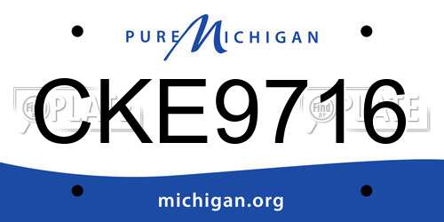 CKE9716 Michigan License Plate