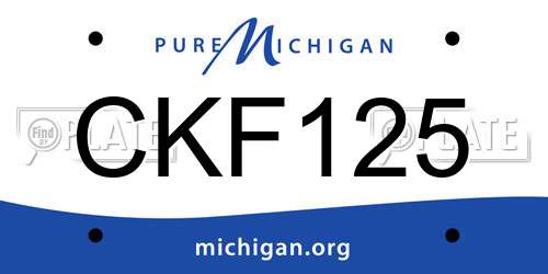 CKF125 Michigan License Plate