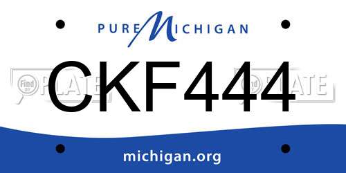 CKF444 Michigan License Plate