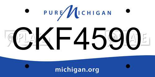 CKF4590 Michigan License Plate