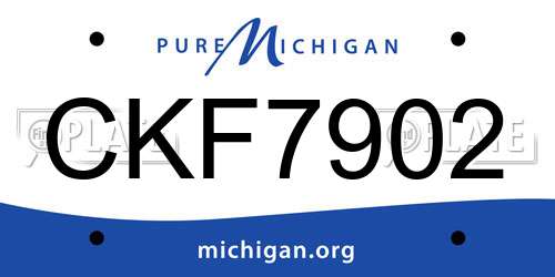 CKF7902 Michigan License Plate