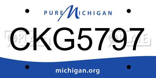 CKG5797 Michigan License Plate