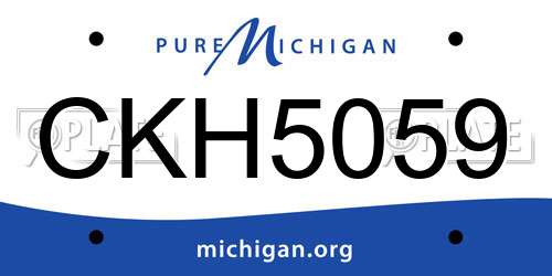CKH5059 Michigan License Plate