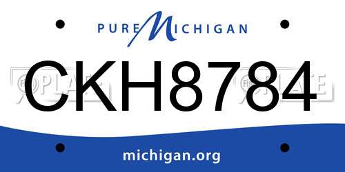 CKH8784 Michigan License Plate