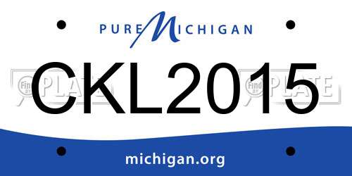 CKL2015 Michigan License Plate