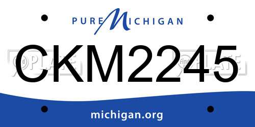 CKM2245 Michigan License Plate