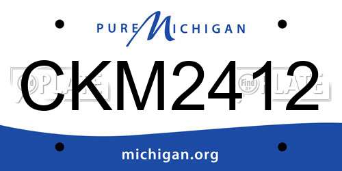 CKM2412 Michigan License Plate