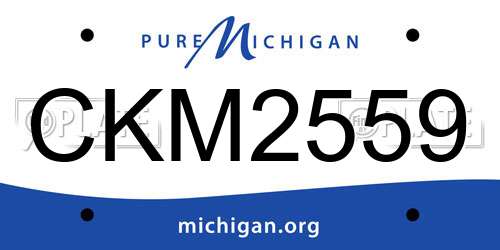 CKM2559 Michigan License Plate