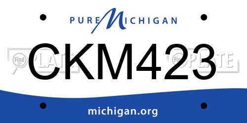 CKM423 Michigan License Plate