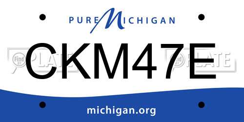 CKM47E Michigan License Plate