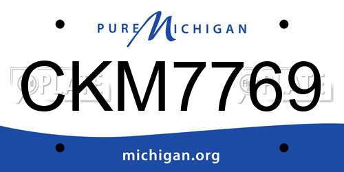 CKM7769 Michigan License Plate