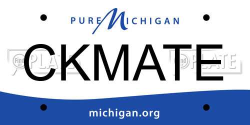 CKMATE Michigan License Plate