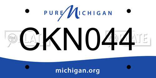 CKN044 Michigan License Plate