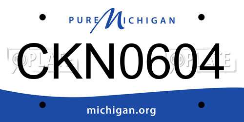 CKN0604 Michigan License Plate