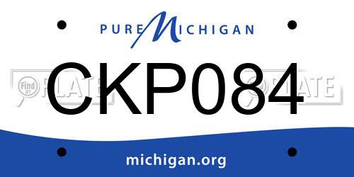 CKP084 Michigan License Plate