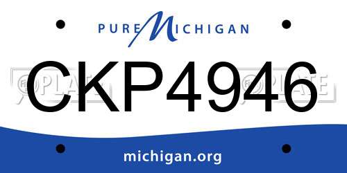 CKP4946 Michigan License Plate
