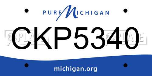 CKP5340 Michigan License Plate