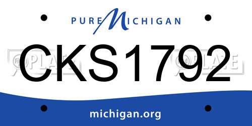 CKS1792 Michigan License Plate