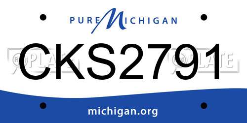 CKS2791 Michigan License Plate