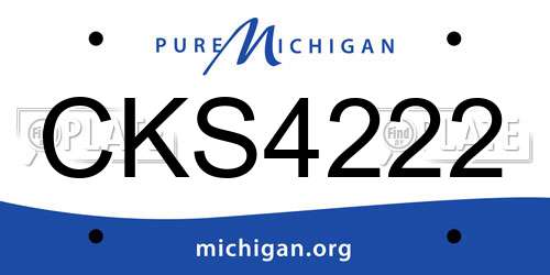 CKS4222 Michigan License Plate