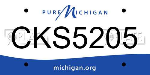 CKS5205 Michigan License Plate
