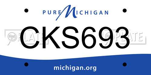 CKS693 Michigan License Plate