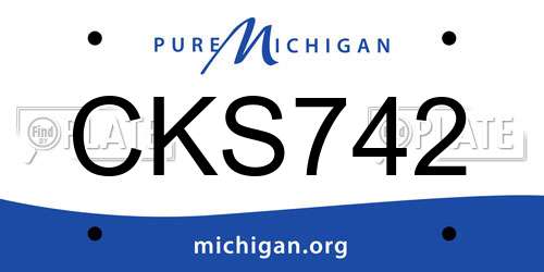 CKS742 Michigan License Plate