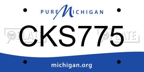 CKS775 Michigan License Plate