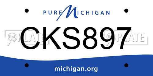 CKS897 Michigan License Plate