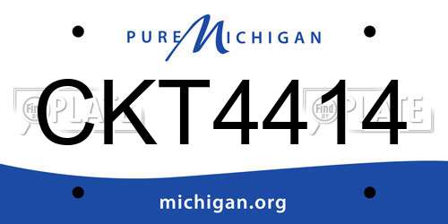 CKT4414 Michigan License Plate