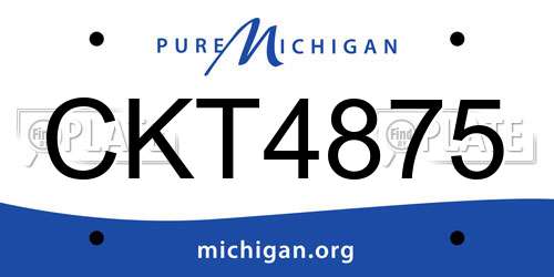 CKT4875 Michigan License Plate