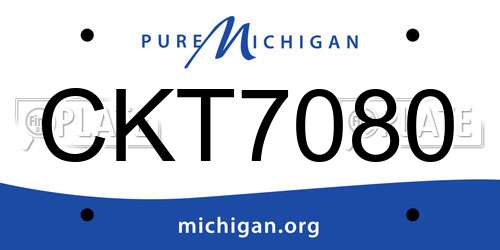 CKT7080 Michigan License Plate