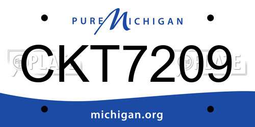 CKT7209 Michigan License Plate