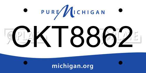 CKT8862 Michigan License Plate