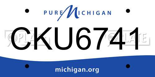 CKU6741 Michigan License Plate