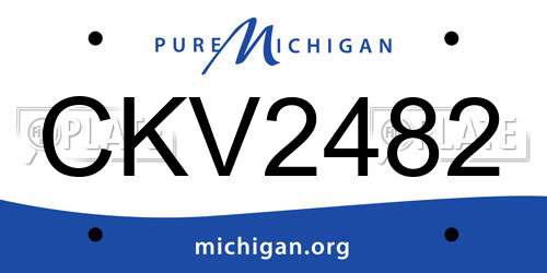 CKV2482 Michigan License Plate