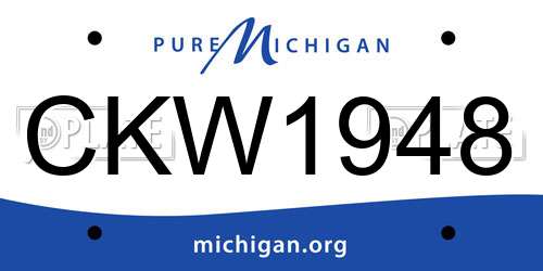 CKW1948 Michigan License Plate