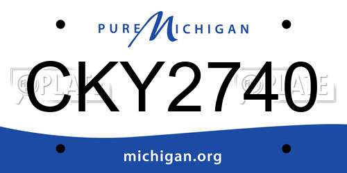 CKY2740 Michigan License Plate