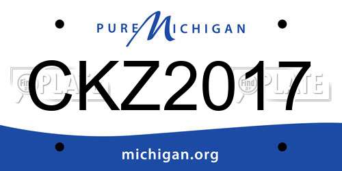 CKZ2017 Michigan License Plate