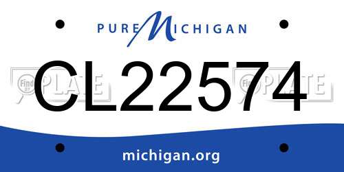 CL22574 Michigan License Plate
