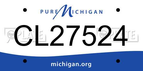 CL27524 Michigan License Plate