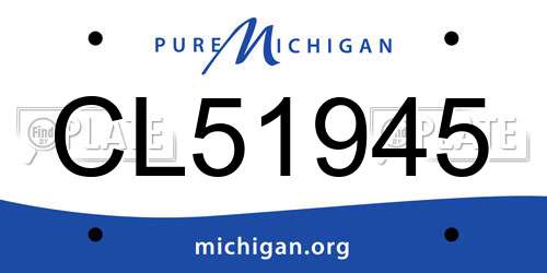 CL51945 Michigan License Plate