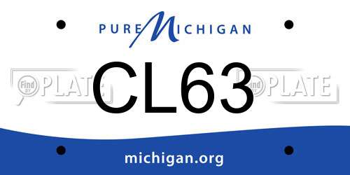 CL63 Michigan License Plate
