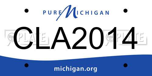 CLA2014 Michigan License Plate