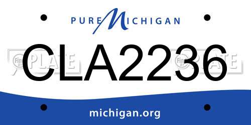 CLA2236 Michigan License Plate