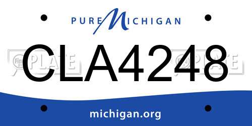 CLA4248 Michigan License Plate