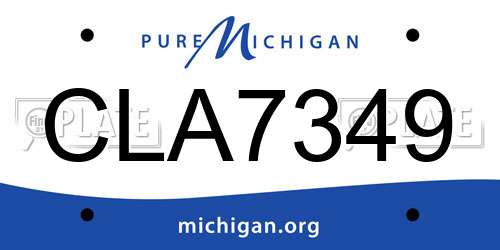 CLA7349 Michigan License Plate