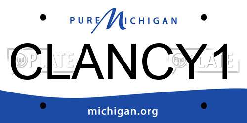 CLANCY1 Michigan License Plate