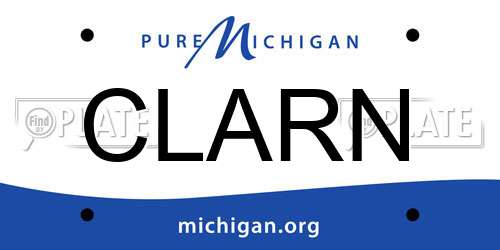 CLARN Michigan License Plate