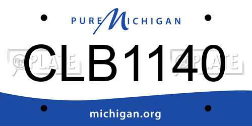 CLB1140 Michigan License Plate